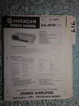 Hitachi HA-M70 Service Manual Original Repair Book Stereo Amplifier. Fixed Price $19.98.