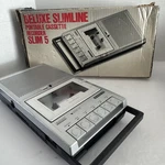 Vintage Sanyo Slim 5 Tape Cassette Recorder No Power Working. Fixed Price $15.00.
