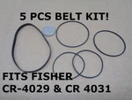 5 Fits Fisher CR-4029 & CR-4031 Cassette Deck (pack Of Five New Belts)!!. Fixed Price $17.55.