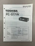 Toshiba PC-G17W Original Service Manual Free Shipping. Fixed Price $14.00.
