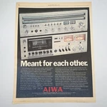 Aiwa Cassette Deck Receiver 1977 Vintage Print AD-6500 AX-7500. Fixed Price $15.00.
