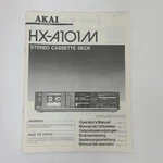 Owners Manual Akai HX-A101M Stereo Cassette Deck Original Only. Fixed Price $19.95.