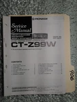 Pioneer CT-Z99W Service Manual Original Repair Book Stereo Tape Deck Player. Fixed Price $25.00.