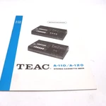 Teac A-110 / A-120 Sereo Cassette Deck Original Instruction Manual. Fixed Price $17.99.