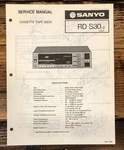 Sanyo RD-S30 Cassette Service Manual *original*. Fixed Price $11.97.