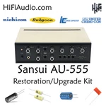 Sansui AU-555 Rebuild Restoration Recap Service Kit Fix Repair Filter Capacitor. Fixed Price $165.00.