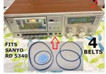 Pcs Kit Fits Sanyo Cassette Deck Model Rd 5340 (4 Belts) Nice!. Fixed Price $15.35.