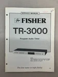 Fisher TR-3000 Original Service Manual Free Shipping. Fixed Price $14.00.