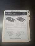 Craig 2634 2635 Service Manual Original Repair Book Portable Tape Recorder. Fixed Price $49.99.