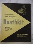 Heathkit Model AA-1 Audio Analyzer Manual Original. Fixed Price $16.95.