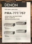 Denon PMA-757 PMA-777 / Preamplifier Owners User Manual *original*. Fixed Price $29.97.