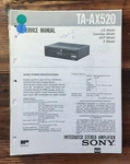 Sony TA-AX520 Amplifier Service Manual *original*. Fixed Price $14.97.