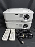 Lot Of 2 Nec NP400 Projectors Remotes & Power Cords 505 Hrs 1 Needs Lamp. Fixed Price $71.99.