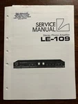 Luxman LE-109 Stereo Phono Amplifier Service Manual Original Oem Genuine. Fixed Price $19.99.