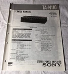 Sony TA-N110 Stereo Power Amplifier Original Service Manual Schematic M733. Fixed Price $27.95.