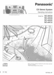 Panasonic SA-AK12 SA-AK22 SA-AK33 SA-AK44 Cd Stereo System Instruction Manual. Fixed Price $22.24.