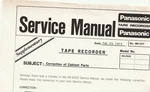 Panasonic Service Manual Supplemenrary RS-252S. Fixed Price $8.99.
