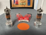 Pair Of Rca 6S4-A Black Plate Tubes Matched Date Codes Nos Nib Amplitrex Tes. Fixed Price $49.00.