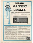 1957 Altec Quartet 344A Hi-fi Amplifier Pre-amp Vintage Ad. Fixed Price $8.95.