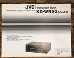 Jvc KD-WR90 Cassette Owners / User Manual *original*. Fixed Price $24.97.