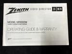 Zenith VR9000W Beta Video Director Iii/ii Cassette Recorder Owner's Manual. Fixed Price $17.99.