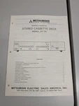 Mitsubishi Model DT-76 Stereo Cassette Deck Service Manual D-5281. Fixed Price $54.95.
