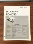 Toshiba PC-4030 Cassette Deck Service Manual *original*. Fixed Price $24.97.