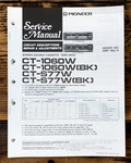 Pioneer CT-1060W CT-S77W Cassette Service Manual *original*. Fixed Price $14.97.