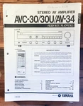 Yamaha AVC-30U AV-34 Amplifier Service Manual *original*. Fixed Price $19.97.