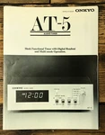 Onkyo AT-5 Timer 3 Pg Dealer Brochure *original*. Fixed Price $14.97.