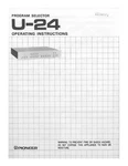 Pioneer U-24 Receiver Owners Manual. Fixed Price $22.24.