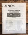 Denon DN-720R Cassette Service Manual *original*. Fixed Price $19.97.