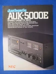 Nec AUK-5000E Authentic Cassette Sales Brochure Factory Original Real Thing. Fixed Price $9.00.