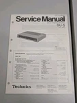 Technics SU-5 Stereo Integrated Amplifier Service Manual D-5574. Fixed Price $54.95.
