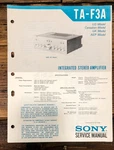 Sony TA-F3A Amplifier Service Manual *original*. Fixed Price $29.97.