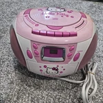 Hello Kitty Boombox Stereo Am/fm Tape Player Sanrio 2011 KT2027A.. Fixed Price $75.00.