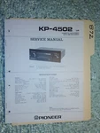 Pioneer KP-4502 Service Manual Original Repair Book Stereo Car Radio Tape Deck. Fixed Price $19.98.