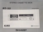 Sharp RT-32 Stereo Cassette Deck Operation Manual Owner's 1980'S. Fixed Price $10.00.