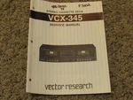 Vector Research VCX-345 Stereo Cassette Deck Original Service Manual. Fixed Price $14.94.