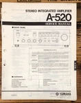 Yamaha A-520 Amplifier Service Manual *original*. Fixed Price $24.97.