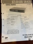 Sony ST-JX430 ST-JX435 Service Manual From The Usa **original**. Fixed Price $11.99.
