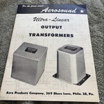 Acrosound Ultra-linear Output Transformers Original 15 Pages Brochure. Fixed Price $23.95.