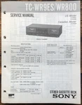Sony TC-WR9ES TC-WR800 Cassette Service Manual *original*. Fixed Price $19.97.