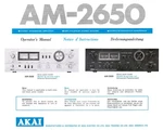 High Resolution Scans Of The Very Rare Owner's Manual For Akai AM-2650 Amplifie. Fixed Price $24.99.