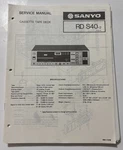 SANYO.OCT/83/ Rd S40-2 Cassette Tape Deck Service Manual. Fixed Price $20.00.
