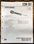 Sony ECM-261 Microphone Service Manual *original*. Fixed Price $9.97.