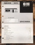Nikko ND-990 Cassette Service Manual *original*. Fixed Price $24.97.