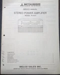 Mitsubishi M-A01 Power Amplifier Service Manual Original. Fixed Price $39.99.