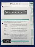 Vintage Altec Lansing Spec Sheet / 1599A Mixer Extender. Fixed Price $12.95.