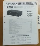 Optonica Rt 6202 6206 Service Manual Original Repair Book Stereo Tape Recorder. Fixed Price $25.00.
